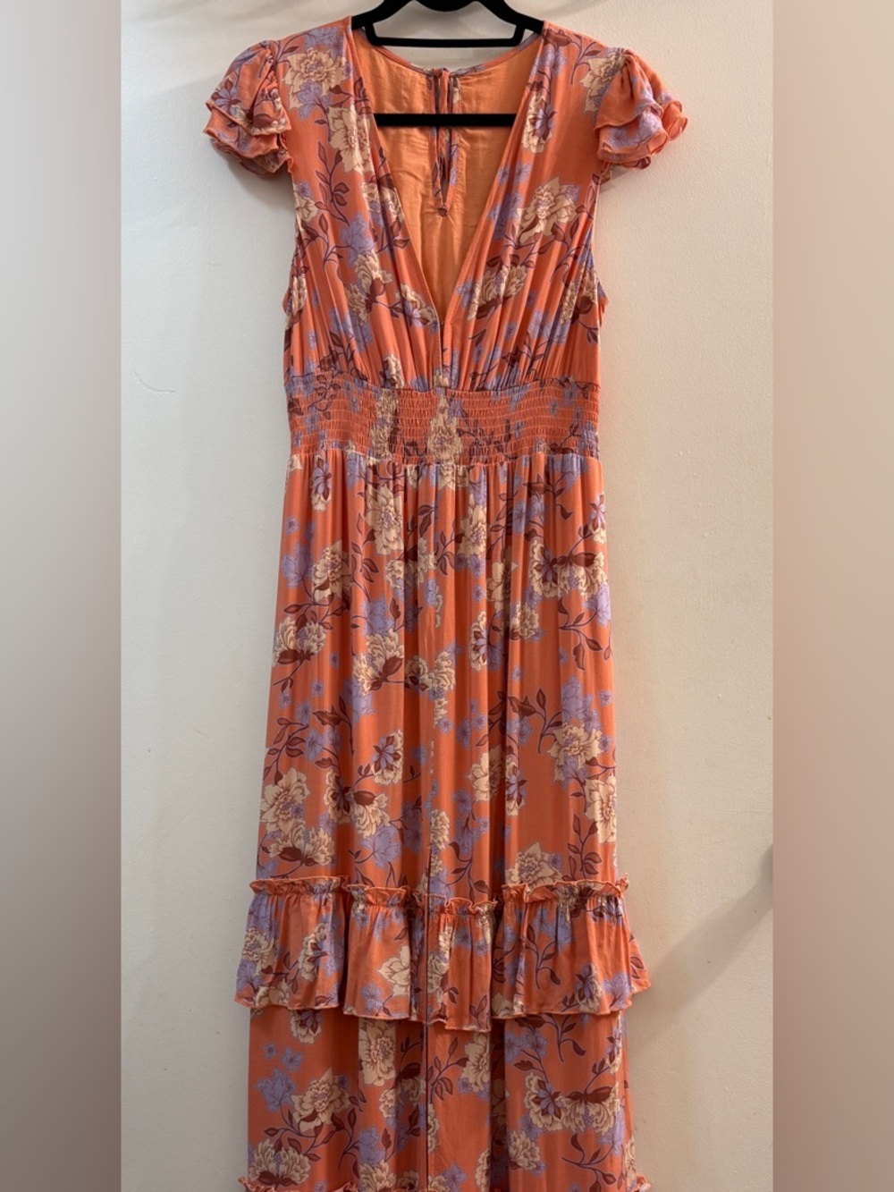 Ale by Alessandra Boho Floral Tiered Maxi Dress M